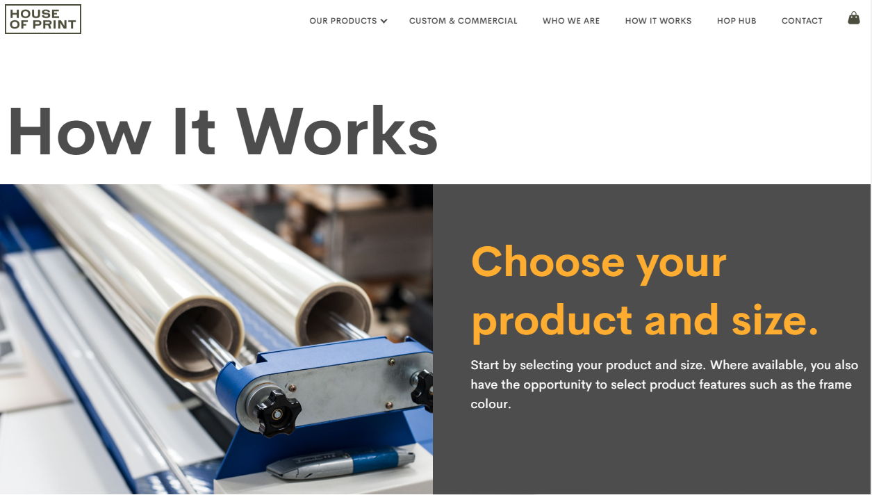 House of Print website