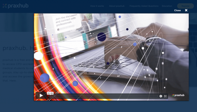 Praxhub screen