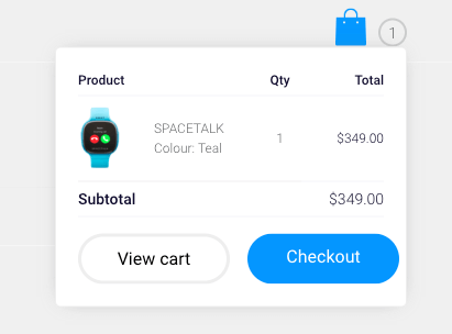 SpaceTalk Watch Products screen